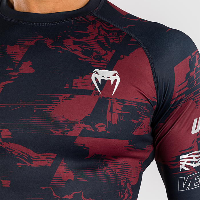 UFC Zenith by Venum Fight Week Rashguard Lang erme Bl&aring; R&oslash;d Gr&aring;
