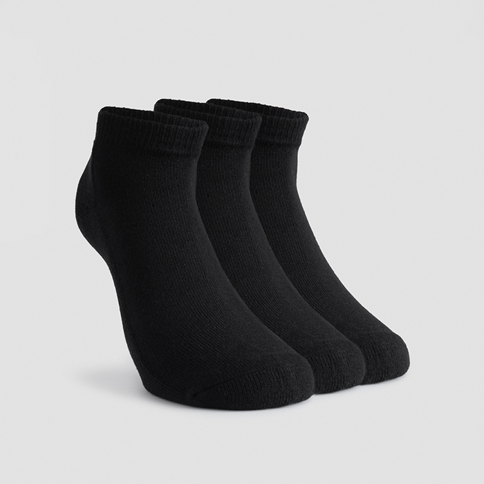 3-Pack Ankle Sock, Black
