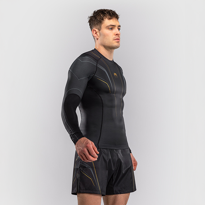 Venum Streamline Langermet Rashguard Svart Gull