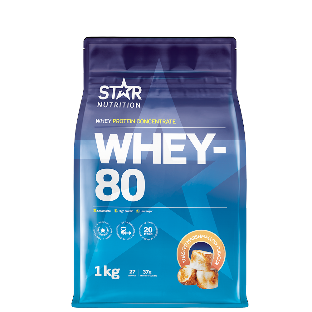 Whey-80 Myseprotein 1 kg Toasted Marshmallow