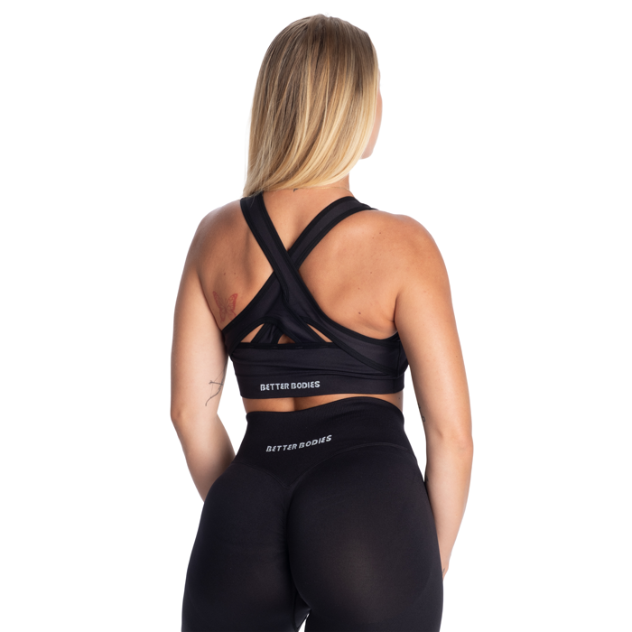 Wrap Seamless Sports-bh Svart