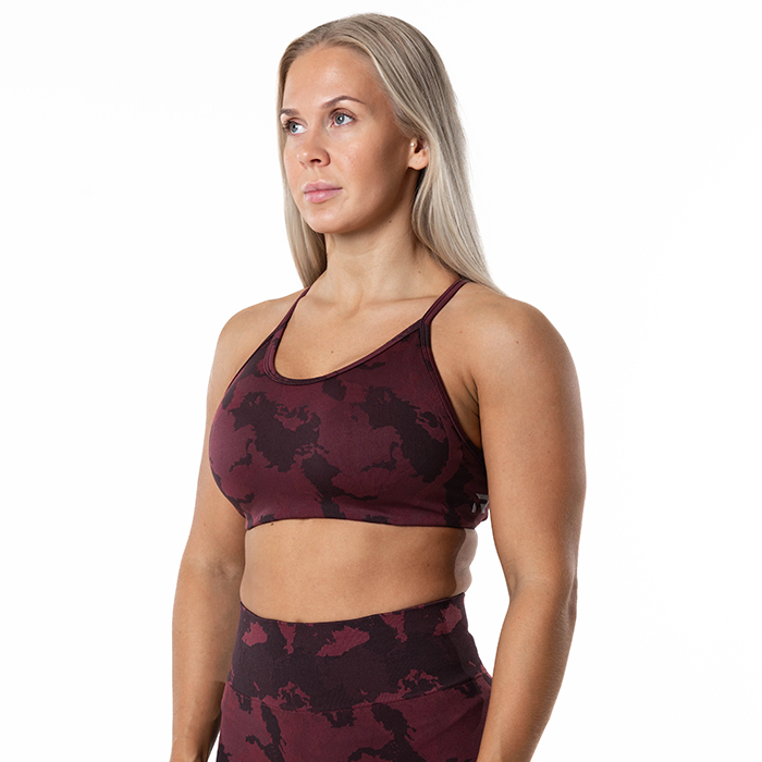 Prime Sømløs Camo Treningstopp Rød