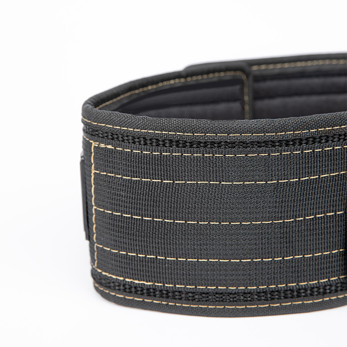 4 Inch L&oslash;ftebelte Nylon Svart/Gull