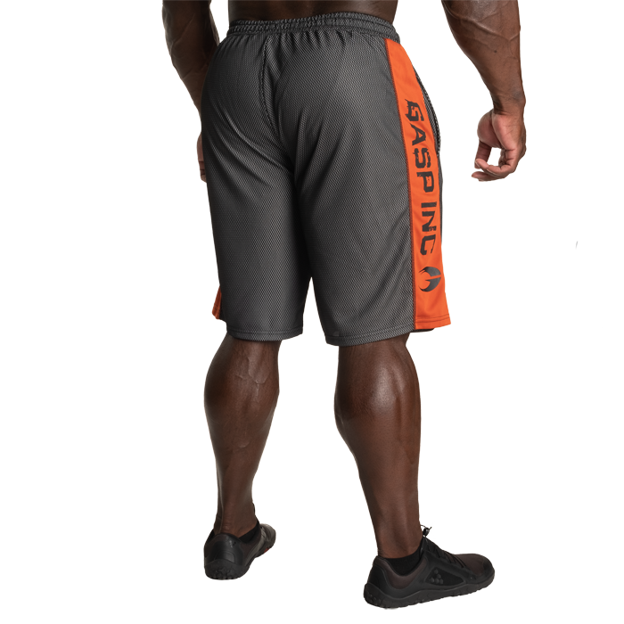 No1 Mesh Shorts Svart Oransje