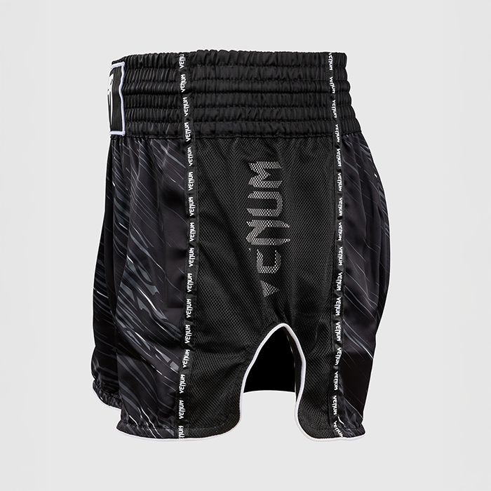 Rapid Muay Thai Shorts Svart Gr&aring; Hvit