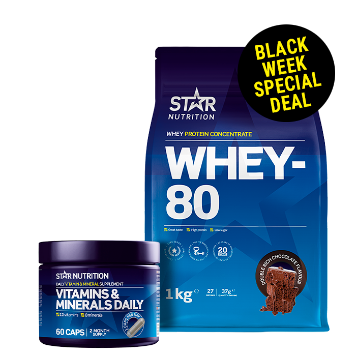 Whey-80, 1 kg + Vitamins & Minerals Daily, 60 caps