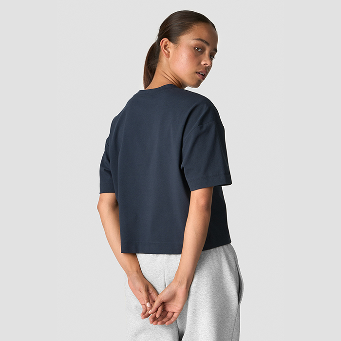 Everyday Cropped T-skjorte Bl&aring;
