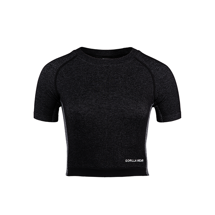 Selah Seamless Crop Top, Black