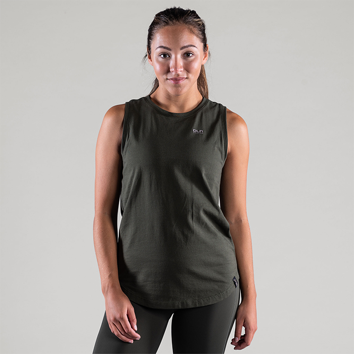 CLN Push ws Tank, Forest Green