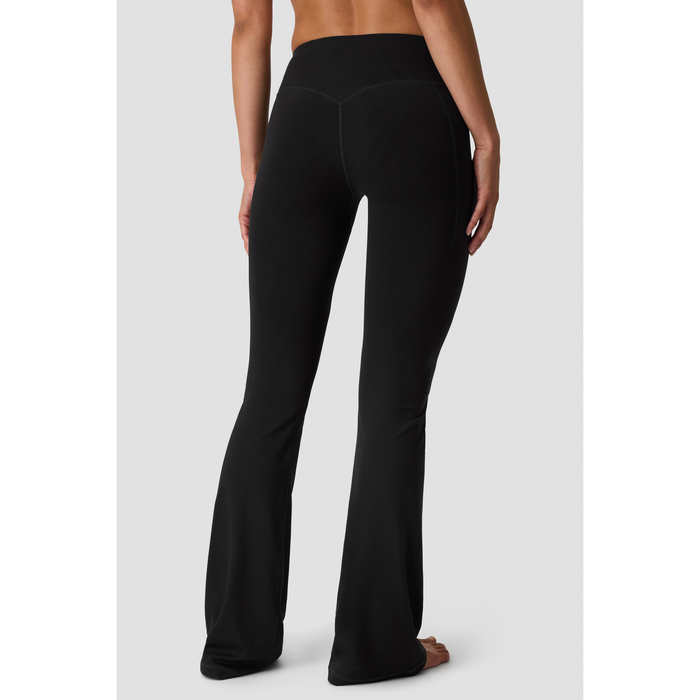 Luxe Utsvingte Tights Mid Rise Svart