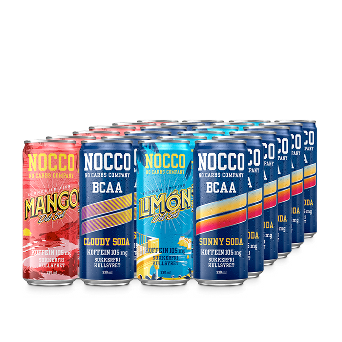 24 x NOCCO BCAA, 330 ml, Blandede smaker