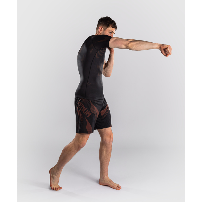 Venum NO-GI 6.0 Short Sleeve Rashguard Black/Brown