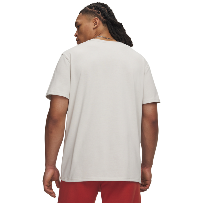 UA M Logo EMB Heavyweight SS Summit White