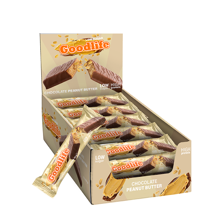 15 x Goodlife Low Sugar, 50 g, Chocolate Peanut Butter