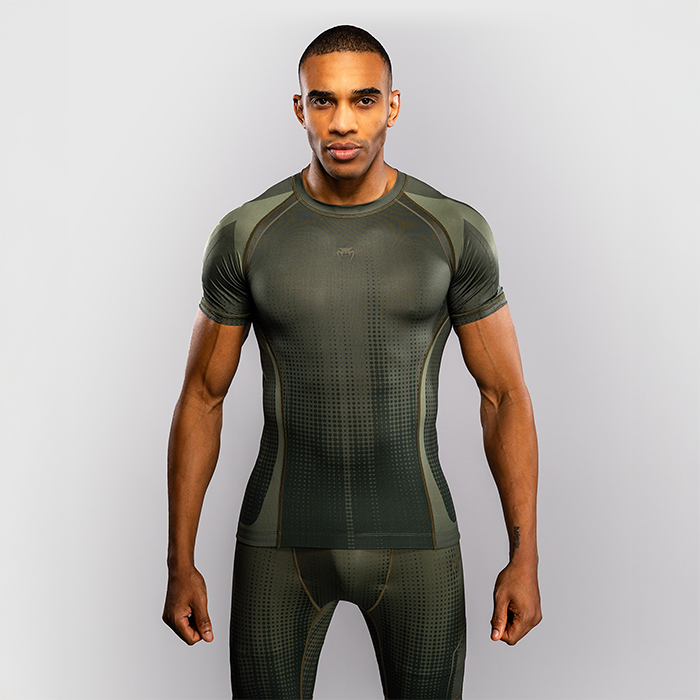 Venum Stealth Kortermet Rashguard Khaki Grønn