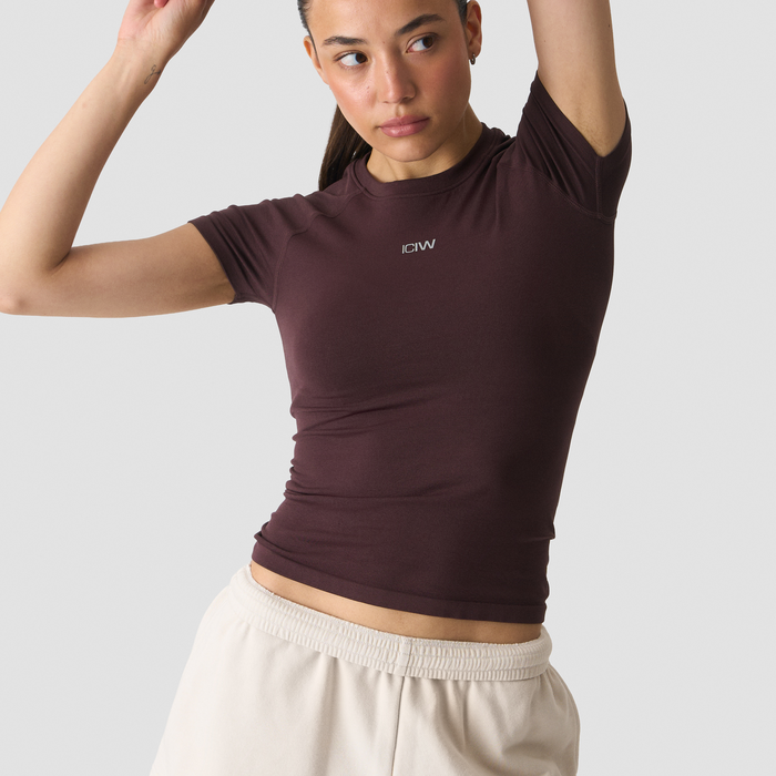 Smooth Seamless T-skjorte Brun