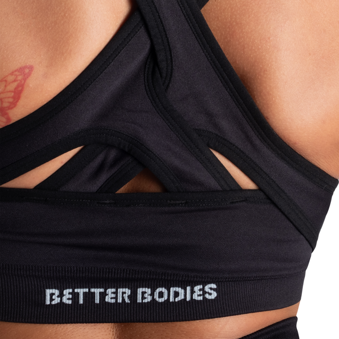 Wrap Seamless Sports-bh Svart
