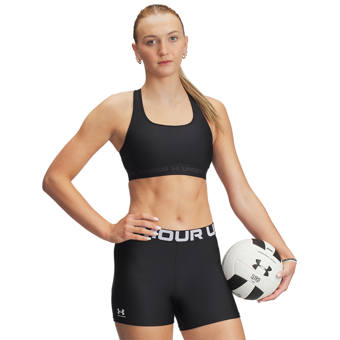 UA Crossback Mid Bra, Black