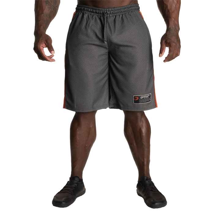 No1 Mesh Shorts Svart Oransje