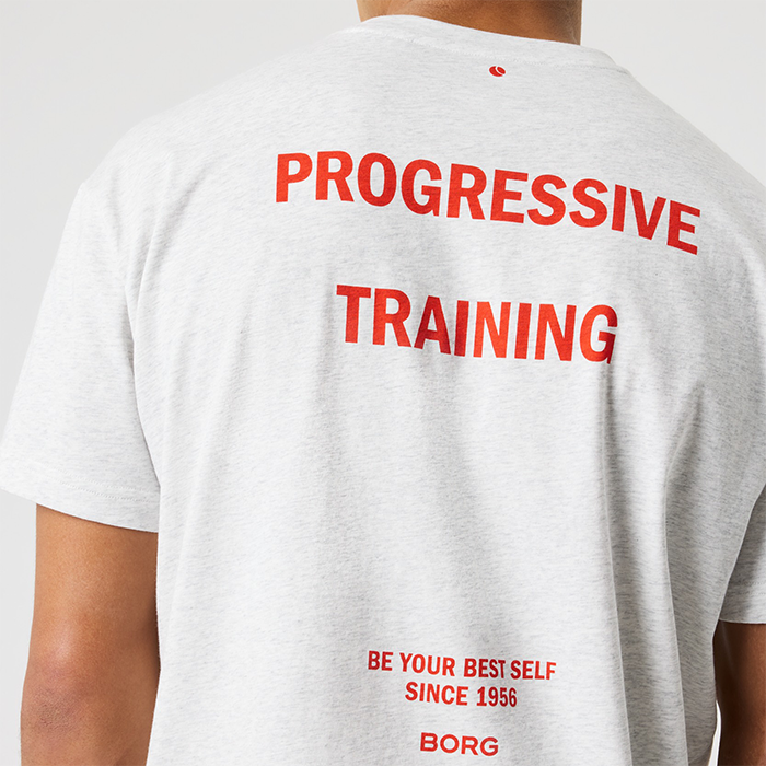 Gym Oversized T‑skjorte Lysegr&aring;