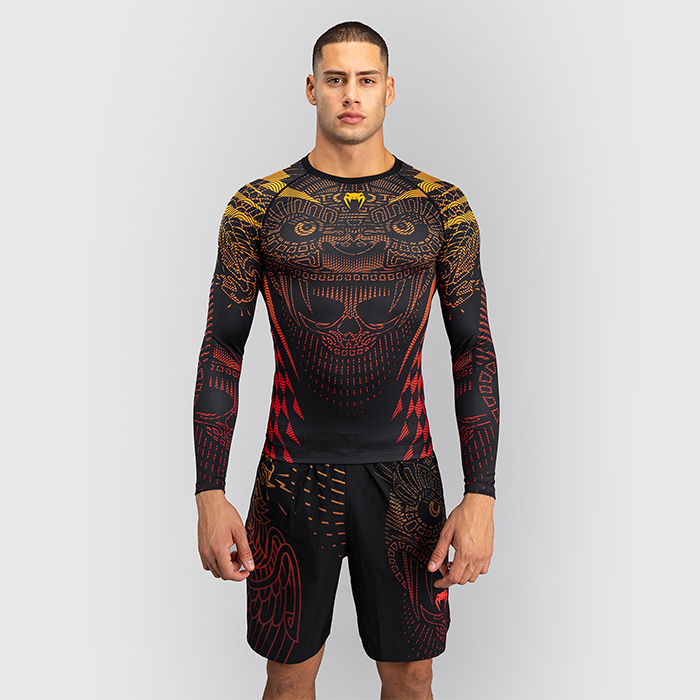Venum Quetzal Fury Rashguard Svart R&oslash;d Oransje
